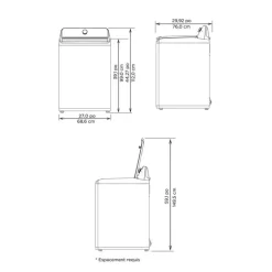 Midea Washer Top-Load White 27