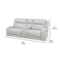 Modular Reclining Loveseat and Console with Storage and Cup Holders - 3 pcs