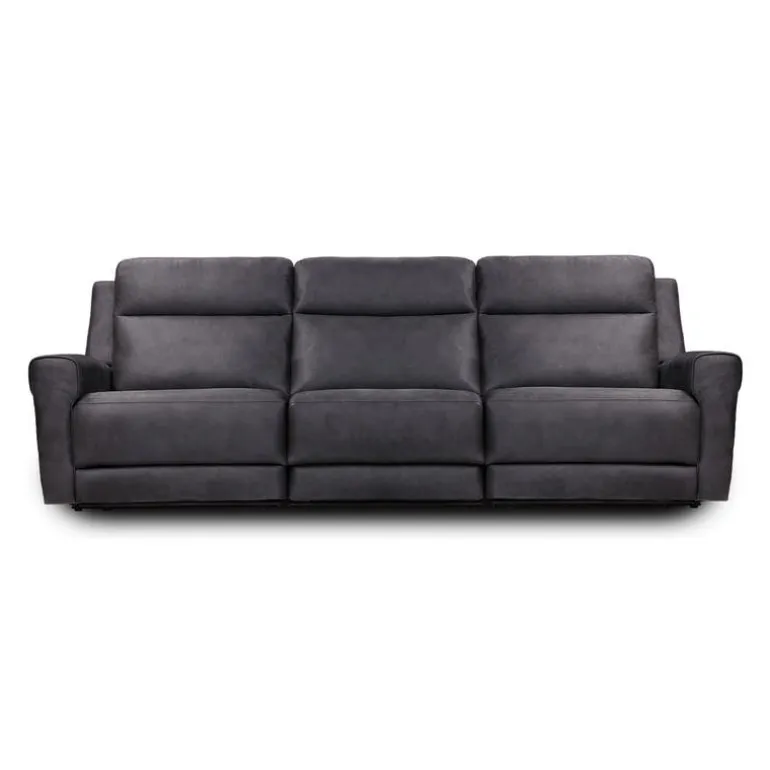 Modular Reclining Sofa with Fold-Down Seat, Cup Holders, USB/USB-C Ports and Wireless Charger - 3 pcs