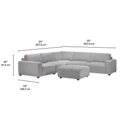Modular Sectional with Ottoman - 7 pcs