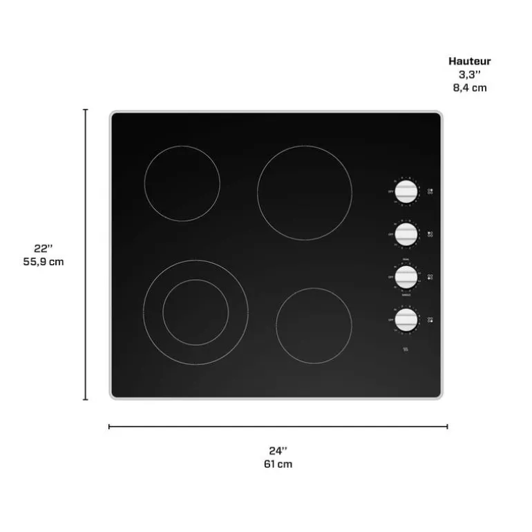 MOFFAT Cooktop Glass-Ceramic Black 24" Black - MCP2024DXBB
