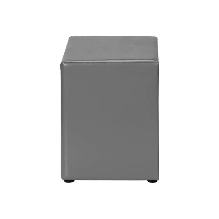 Nightstand - upholstered / 2 storage drawers - 21"h - grey leather-look - Monarch