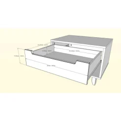 Nightstand, 1-Drawer, White - Nexera