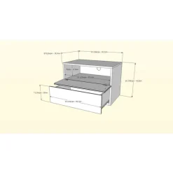 Nightstand, 1-Drawer, White - Nexera