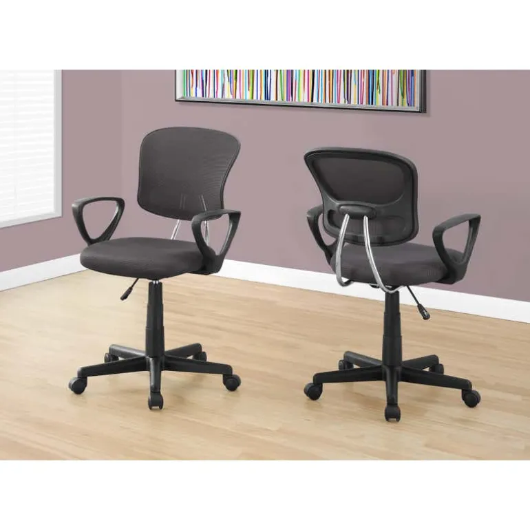 Office chair - grey mesh juvenile / multi position - Monarch
