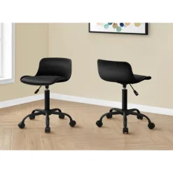 Office chair - juvenile low back - adjustable height   black - Monarch