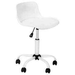 Office chair - juvenile low back - adjustable height   white - Monarch