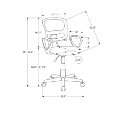 Office chair - white mesh juvenile / multi-position - Monarch