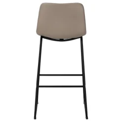 Office chair   standing desk / metal frame - curved backrest / taupe leather- - Monarch