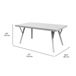 Outdoor Polywood and Aluminum Table with 6 Chairs