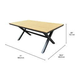 Outdoor Polywood and Aluminum Table with 4 Chairs
