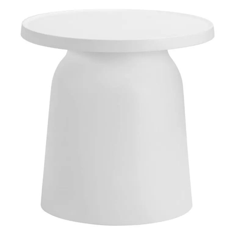 Outdoor Resin Accent Table - White