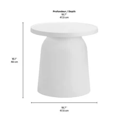 Outdoor Resin Conversation Set with 1 Accent Table and 2 Stackable Seats - White