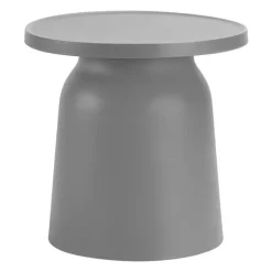 Outdoor Resin Conversation Set with 1 Accent Table and 2 Stackable Seats - Grey