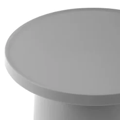 Outdoor Resin Conversation Set with 1 Accent Table and 2 Stackable Seats - Grey