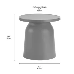 Outdoor Resin Conversation Set with 1 Accent Table and 2 Stackable Seats - Grey