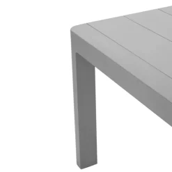Outdoor Resin Dining Set with 1 Rectangular Table and 6 Stackable Chairs - Grey