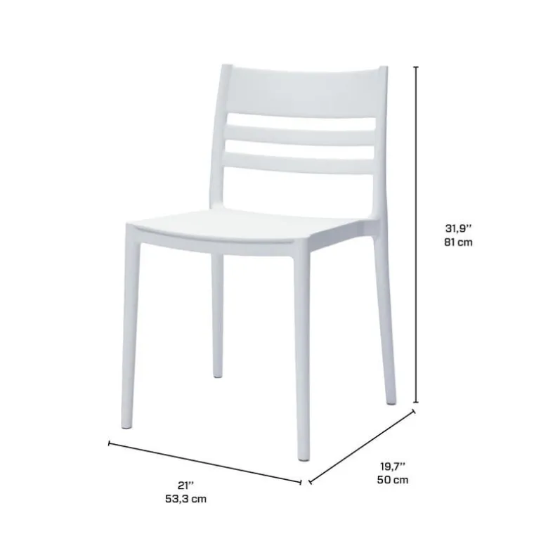 Outdoor Resin Dining Set with 1 Round Table and 4 Stackable Chairs - White