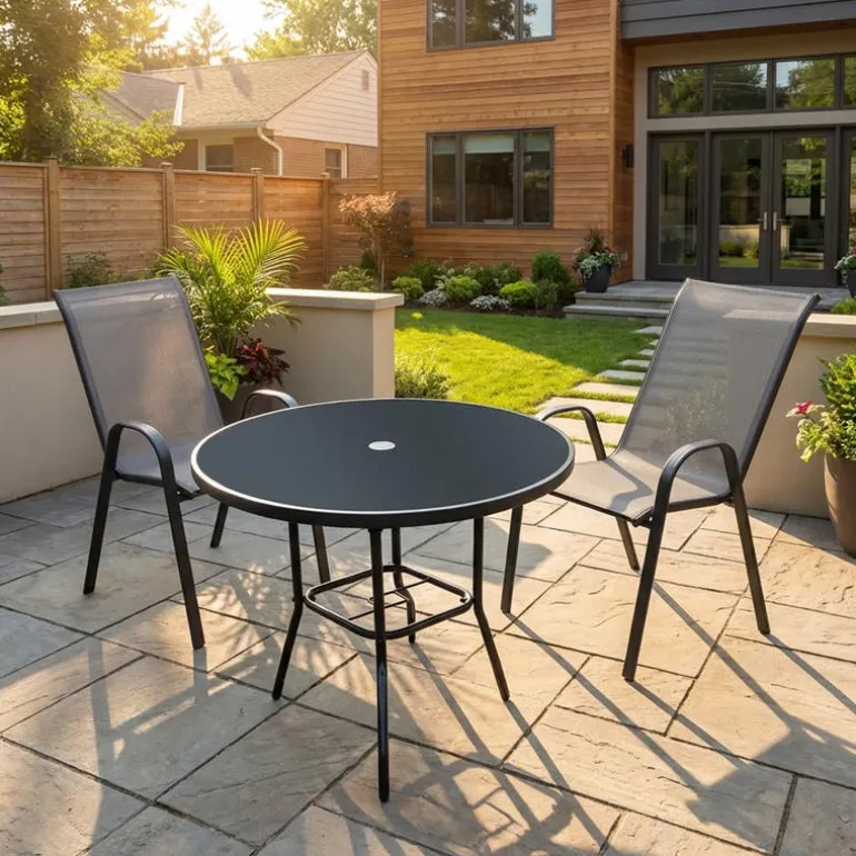 Outdoor Steel Round Dining Table