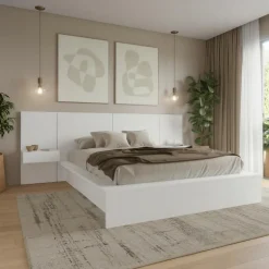4-Piece King Bedroom Set with Floating Nightstands (78