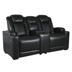 Power Modular Reclining Loveseat and Console with Cup Holders - 3 pcs