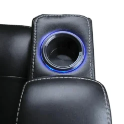 Power Modular Reclining Loveseat and Console with Cup Holders - 3 pcs
