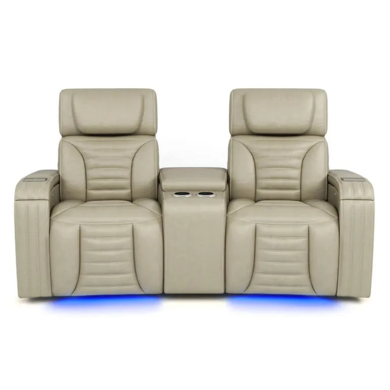 Power Modular Reclining Loveseat with Massage, Heat, and Angular Console - 3 pcs