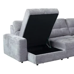 Power Modular Reclining Sectional with 1 Slider and Left-Side Chaise with Storage - 4 pcs