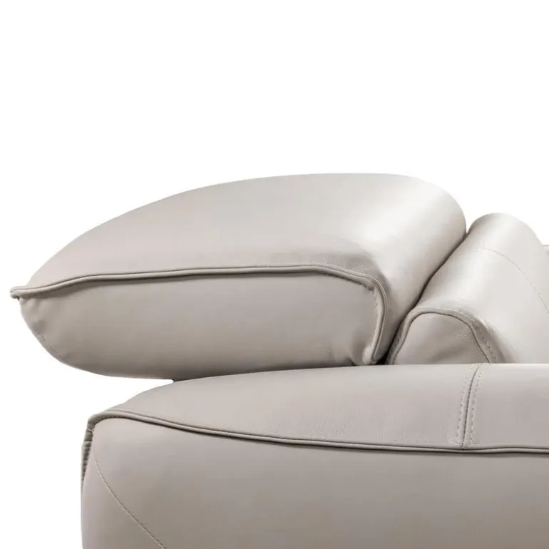 Power Recliner with Adjustable Headrest - Genuine Leather