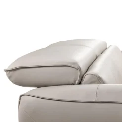 Power Reclining Loveseat with Adjustable Headrests - Genuine Leather