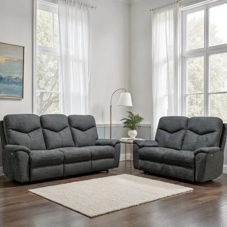 Power Reclining Loveseat - Grey
