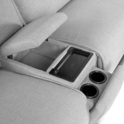 Power Reclining Modular Sectional, Adjustable Headrests, Console with an Audio System and Fold-Down Backrest Seat - 6 pcs