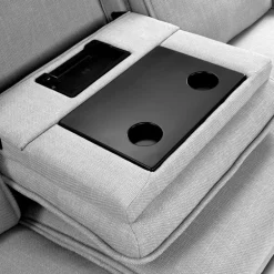 Power Reclining Modular Sectional, Adjustable Headrests, Console with an Audio System and Fold-Down Backrest Seat - 7 pcs
