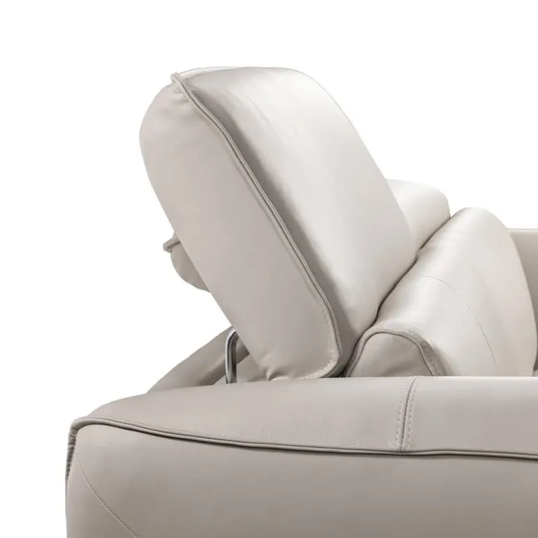 Power Reclining Sofa with Adjustable Headrests - Genuine Leather