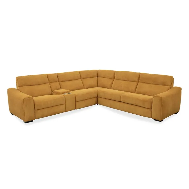 Power Reclining Topaz Sleeper Sectional with Console - 6 pcs