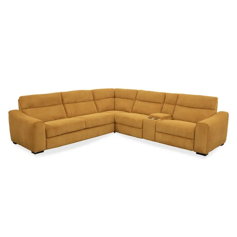 Power Reclining Topaz Sleeper Sectional with Console - 6 pcs
