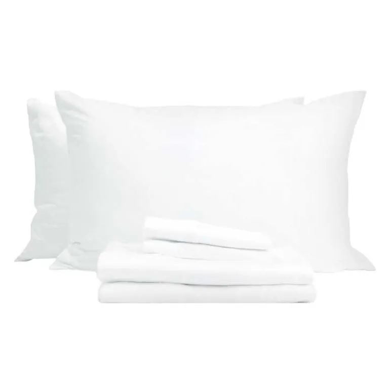 Queen Bamboo Bed Sheet Set - White