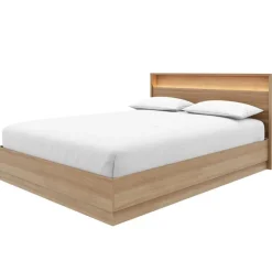 Queen Bed and Headboard with Integrated Light (60