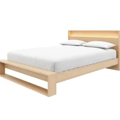 Queen Bed and Headboard with Integrated Light (60