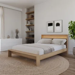 Queen Bed and Headboard with Lighting (60") - Nexera