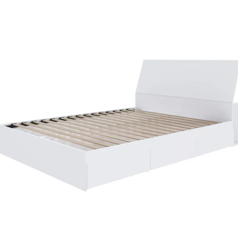 Queen Bed with 3-Drawer Storage and Headboard (60") - Nexera
