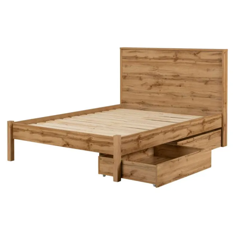 Queen Bed with 2-Drawer Storage and Headboard (60") - South Shore