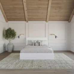 Queen Bed with 2-Drawer Storage and Headboard (60