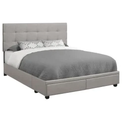 Queen Bed with 2-Drawer Storage and Headboard (60