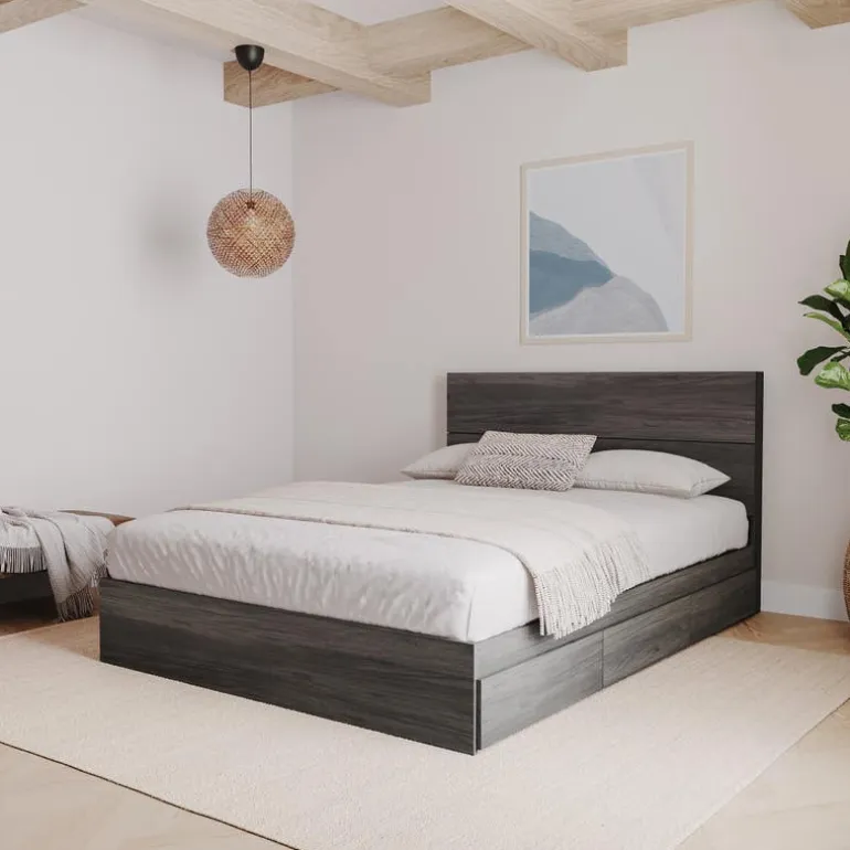 Queen Bed with 3-Drawer Storage (60") - Nexera