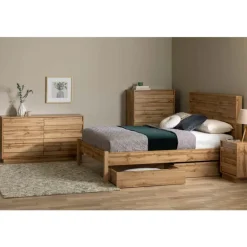 Queen Bed with 2-Drawer Storage and Headboard (60