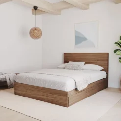 Queen Bed with 3-Drawer Storage and Headboard (60