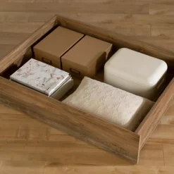 Queen Bed with 2-Drawer Storage and Headboard (60