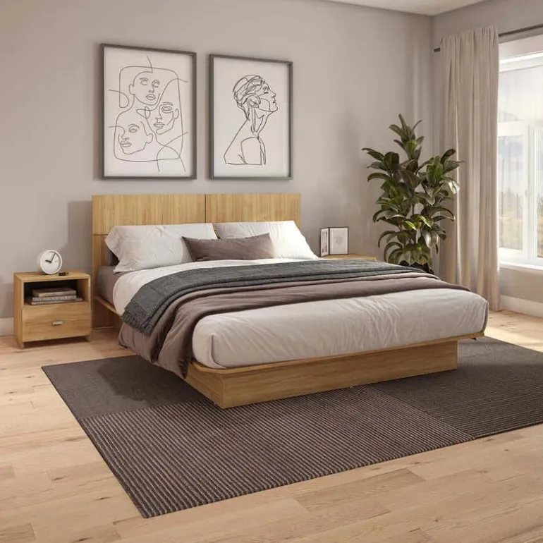 Queen Bed with Headboard (60")
