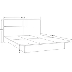 Queen Bed with Headboard (60